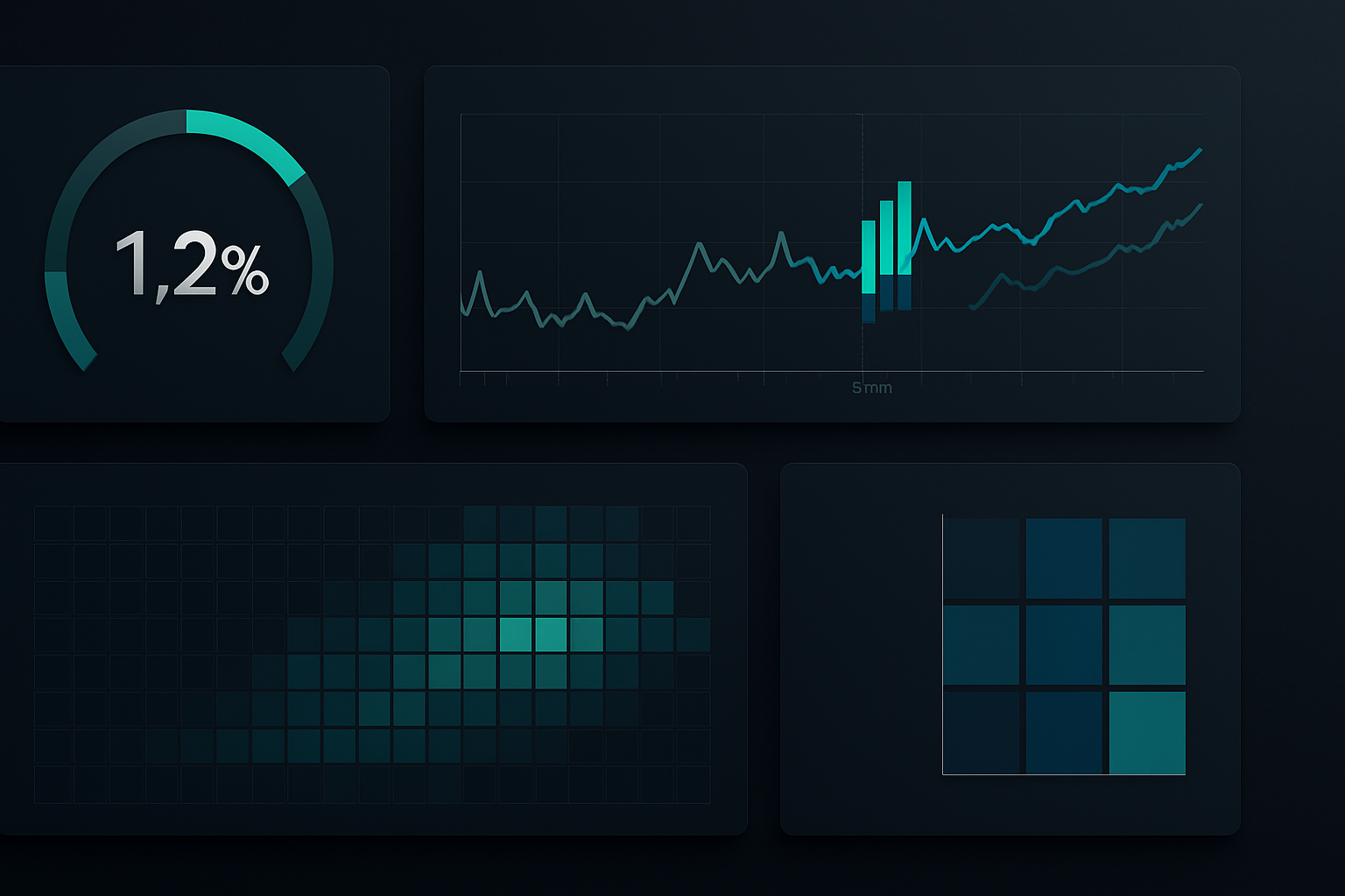 Dashboard s 5 indikátory dark poolů pro analýzu institucionálního toku