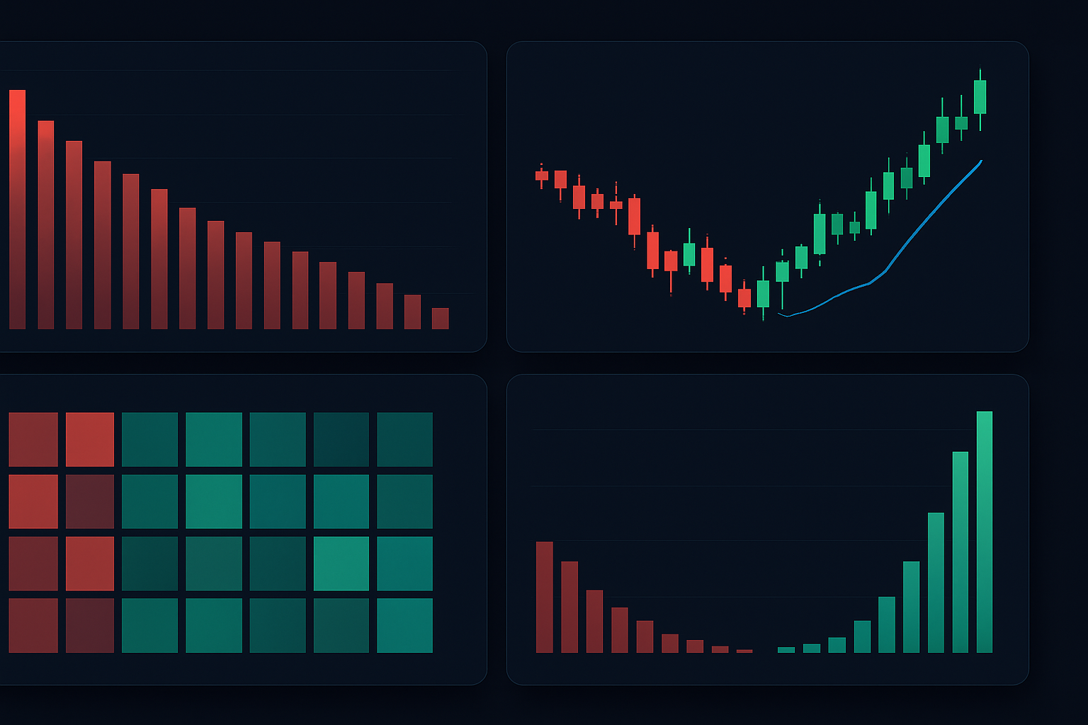 Market internals confirming exhaustion gap reversal