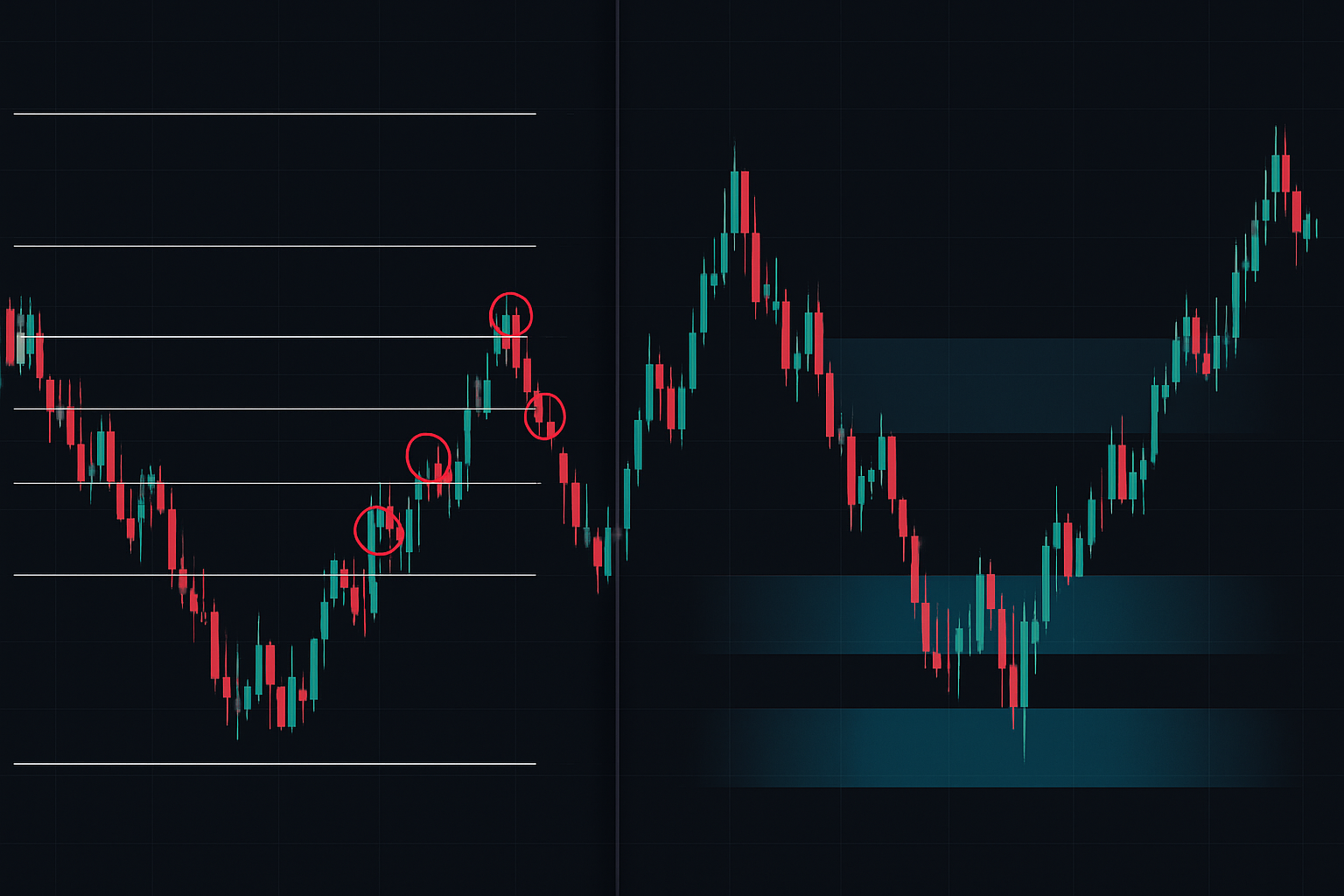 Traditional Fibonacci vs Liquidity-Weighted Zones on EUR/USD