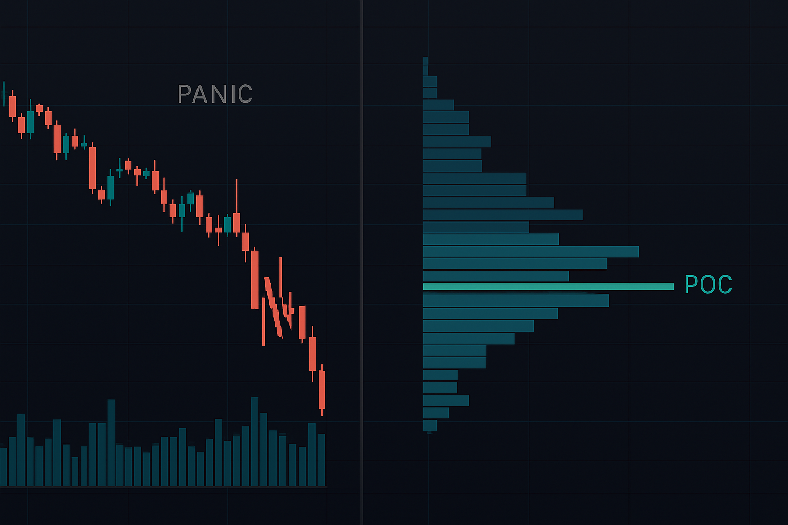 Market Profile reveals accumulation while price shows panic