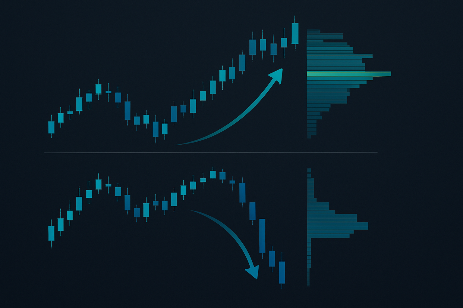 Traditional vs fear market volume profile behavior